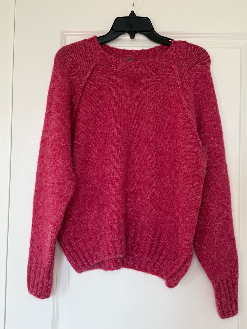 Anthropologie Raspberry Crewneck Sweater, XS, Oversized